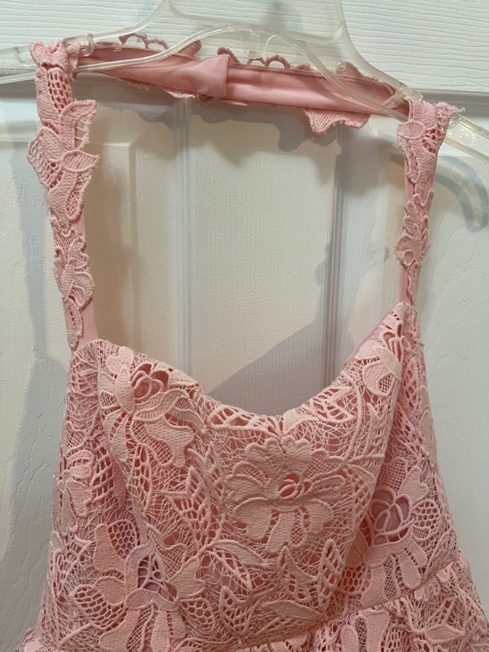 NWT Anthropologie BHLDN pink lace mini dress - STUNNING - Picture 7 of 15
